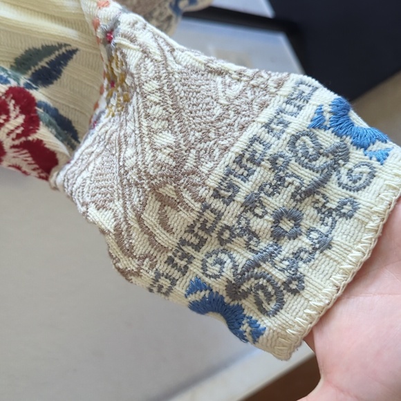 🍋✨ biya johnny was cardigan embroidered floral hooded sweater size large - Picture 4 of 10